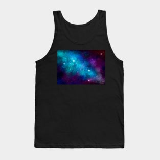 Cyan Galaxy Tank Top